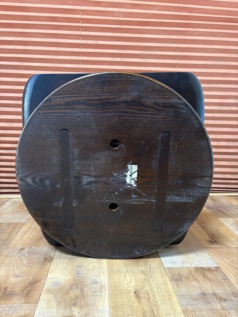 回転座椅子　無垢　和モダン　和室　タモ材　オーク材