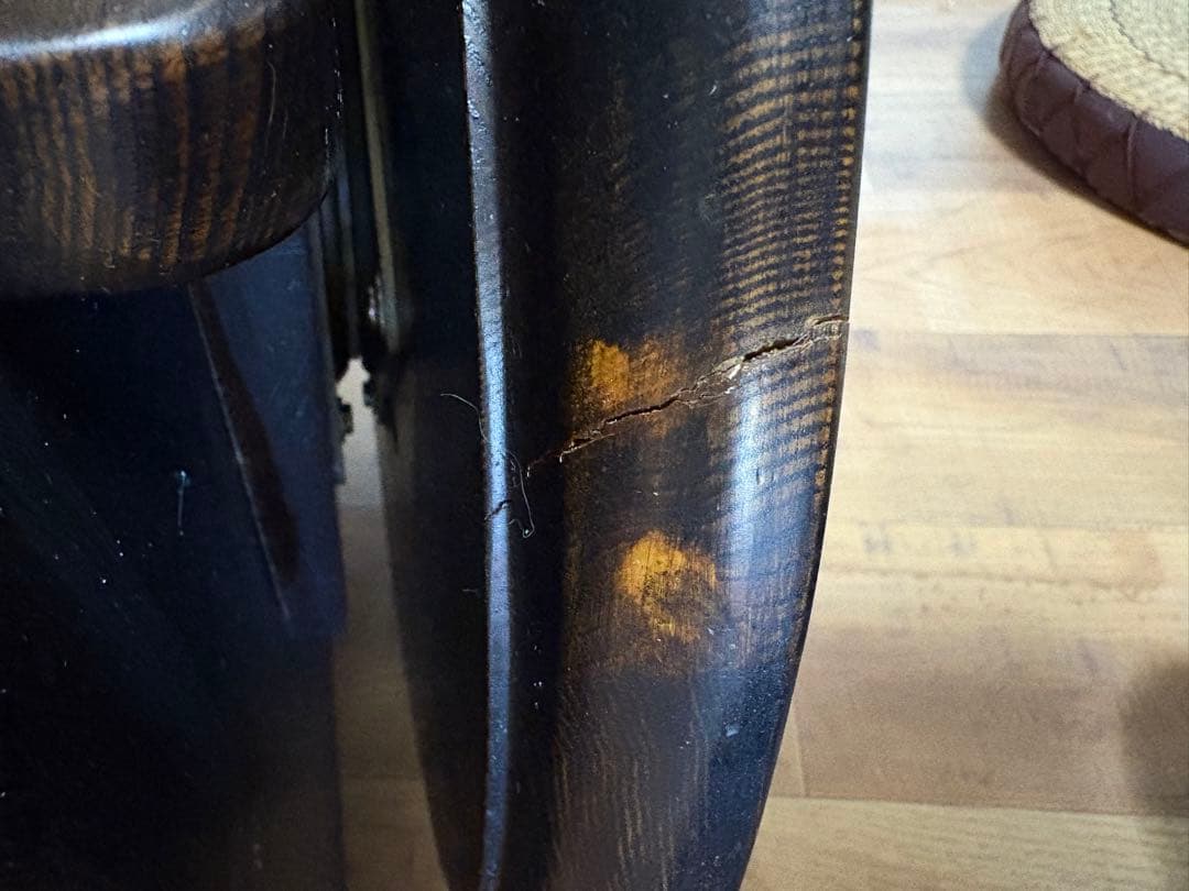 回転座椅子　無垢　和モダン　和室　タモ材　オーク材