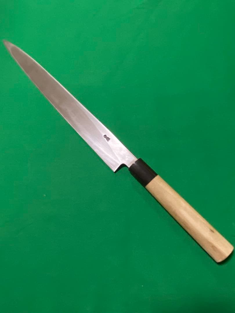 本清綱作　青二鋼　柳刃尺