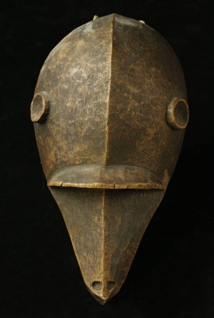 バマナ族（バンバラ族）アンティーク　ハイエナ木面　木彫り　民族　民芸