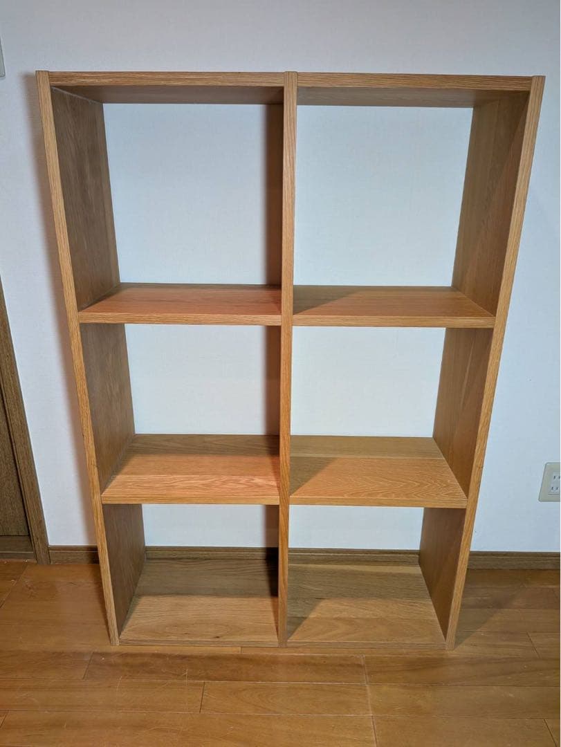 ■送料込■無印良品 スタッキングシェルフ 3×2 木製家具棚MUJIオーク材収納
