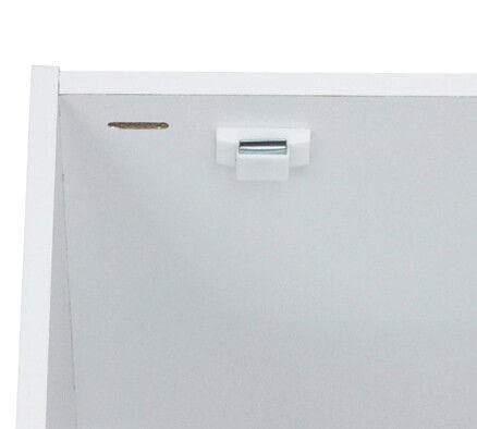 スリムキャビネット鍵付き４段チェスト幅42cm ホワイト系 扉付収納（941）