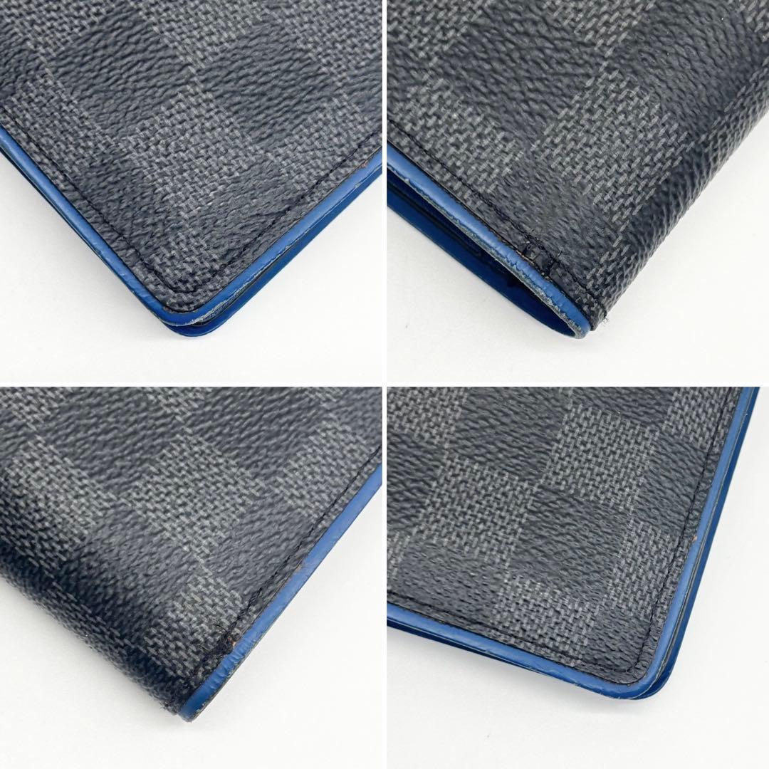 ✨超美品✨ルイヴィトン　ダミエ グラフィット　ポルトフォイユ ブラザ　ブルー