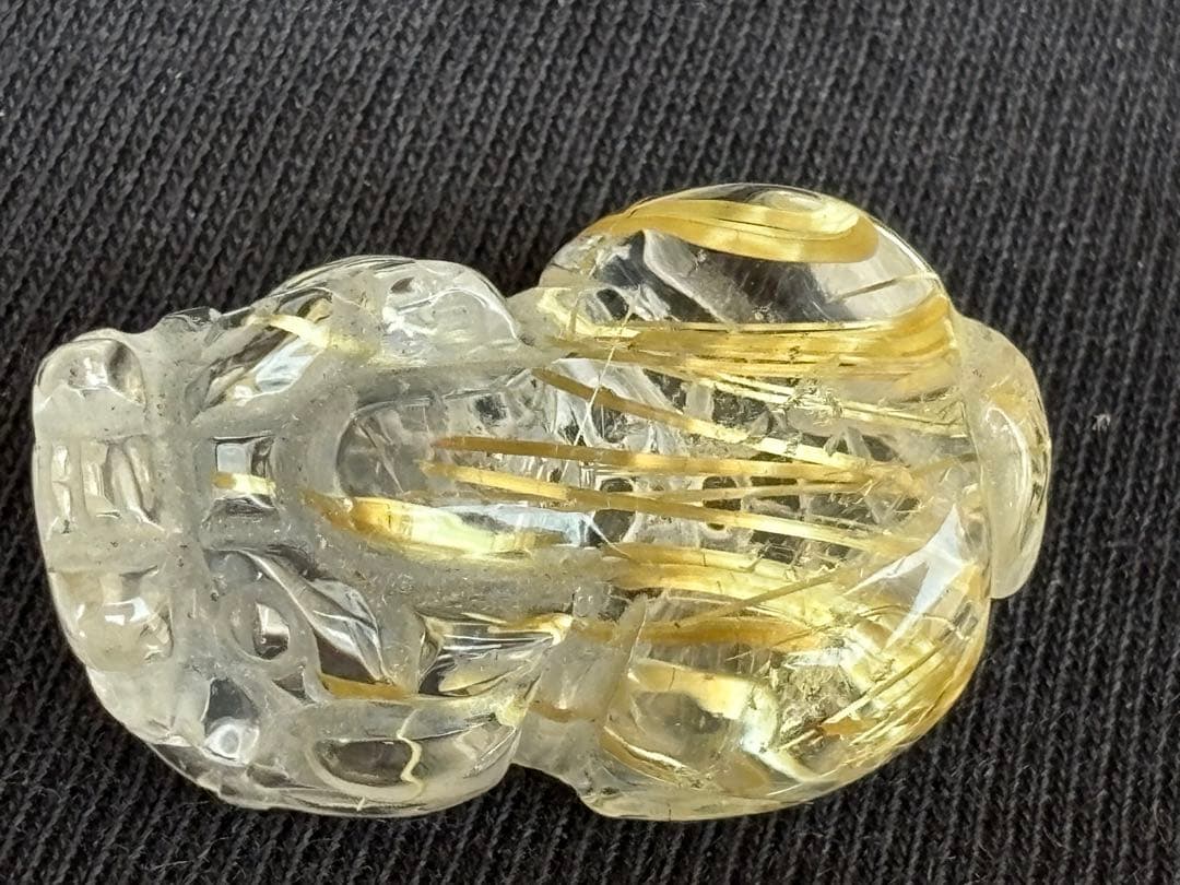 【金運、仕事運上昇】タイチンルチル貔貅⭐️ゴールド⭐️ R49