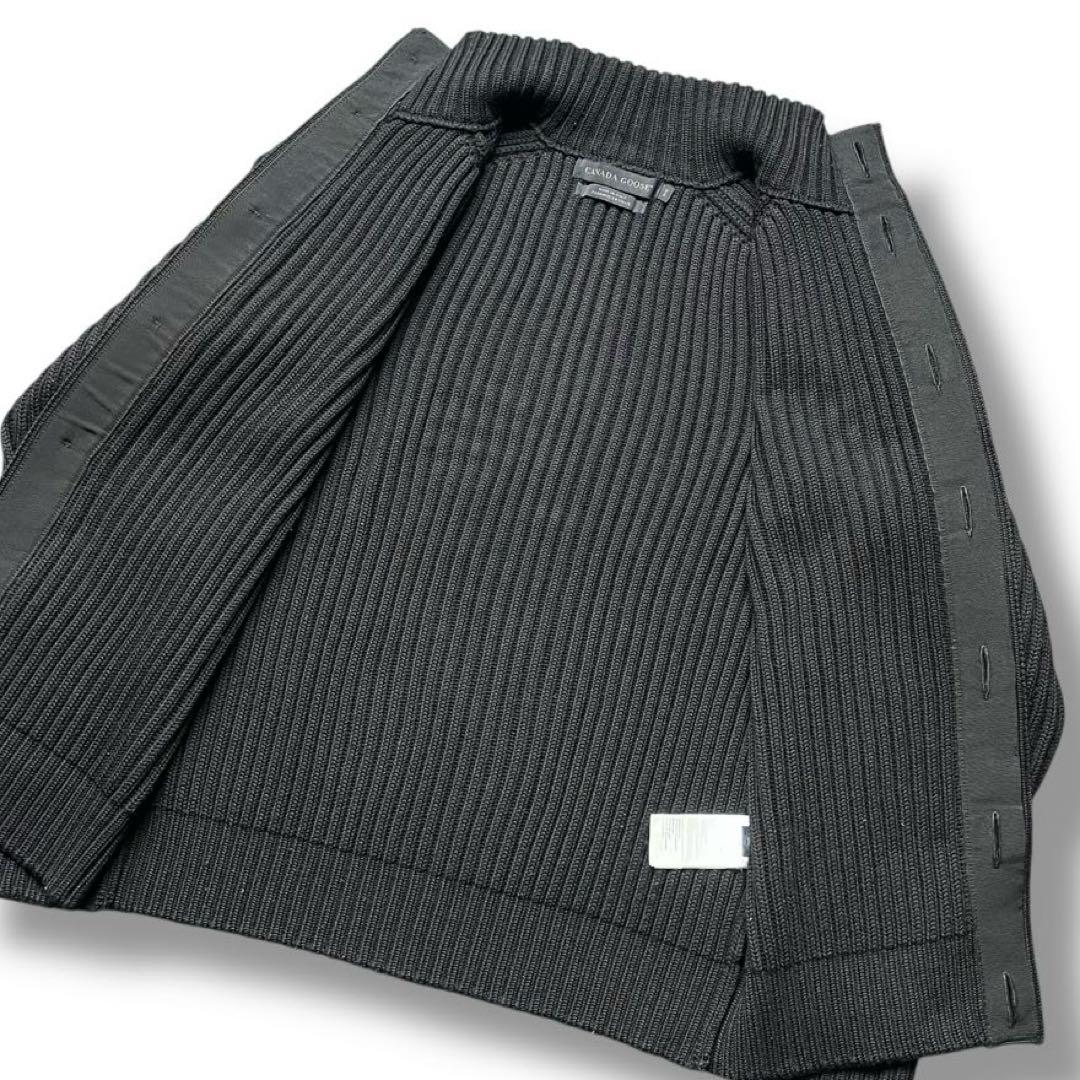 美品 カナダグース 6917M シルバートンセーター ブルゾン カーディガン 黒