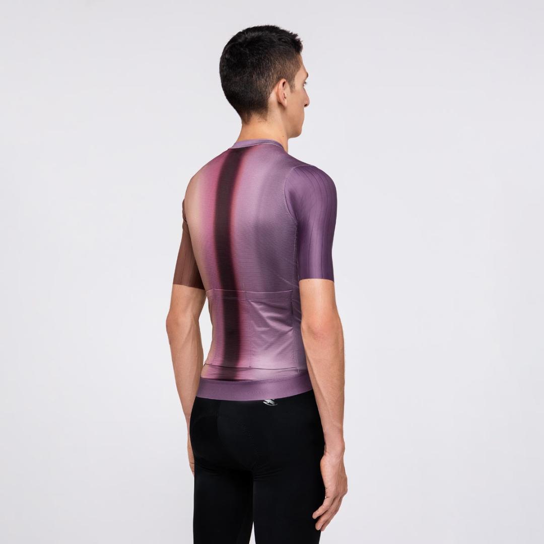 新品サイクルジャージ　SUAREZ　パープル（M)