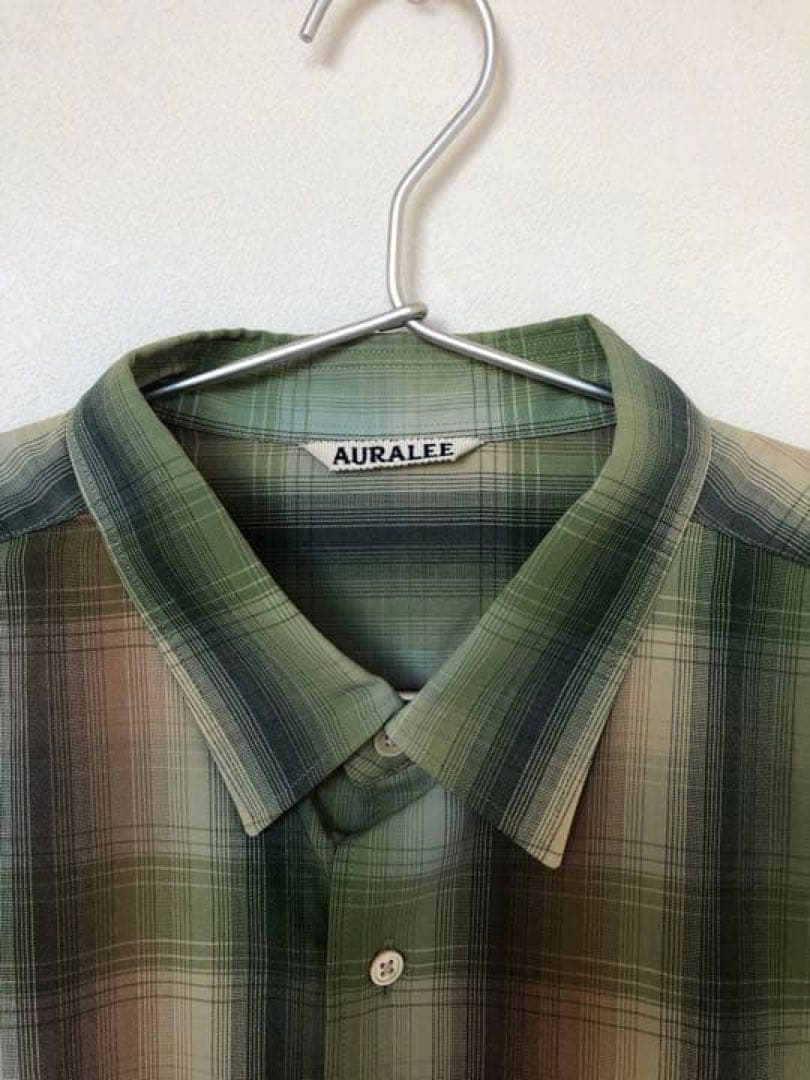 AURALEE オーラリ20aw ウールチェックシャツ 4