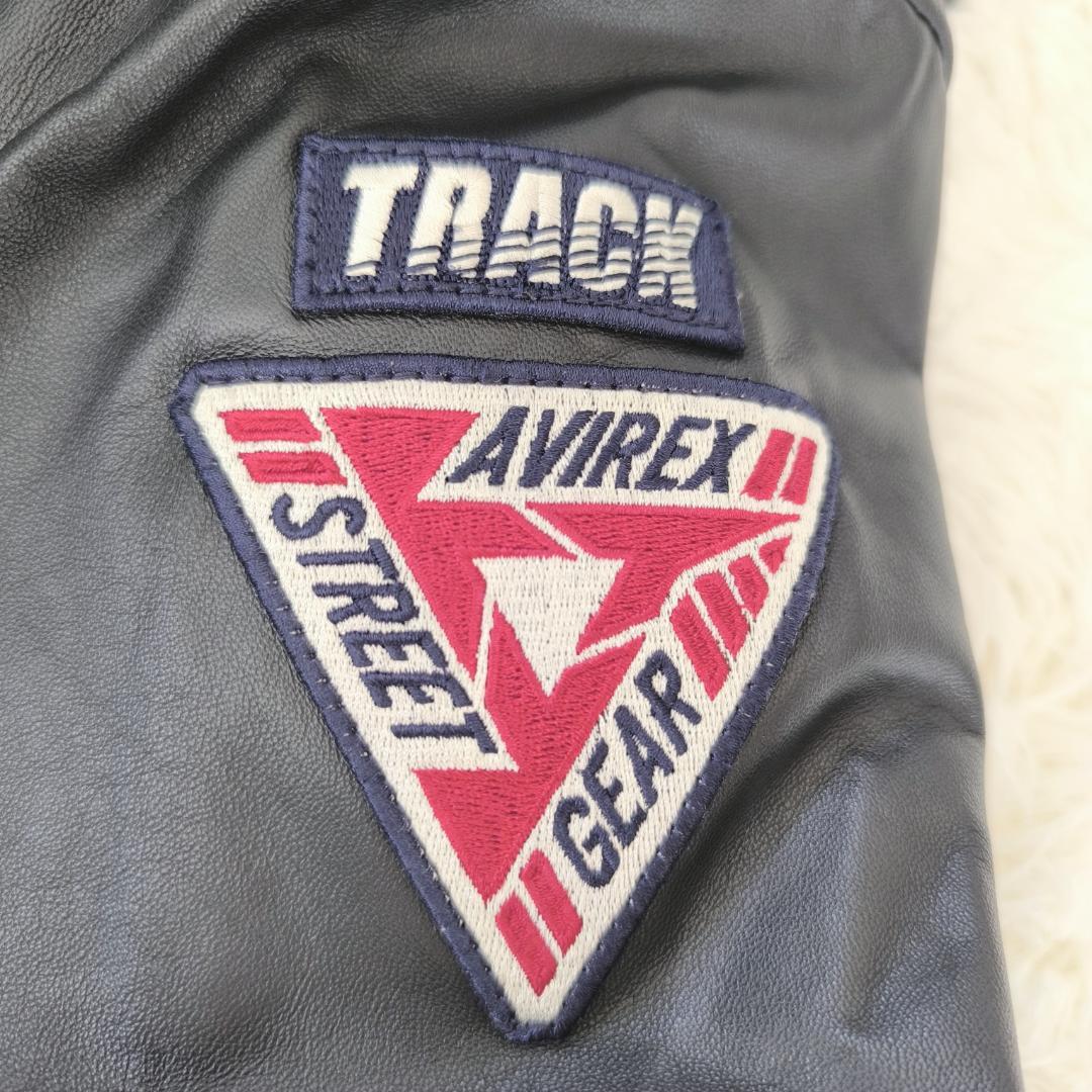 極美品✨　AVIREX　アヴィレックス　レザージャケット　パーカー　ラム羊　本革