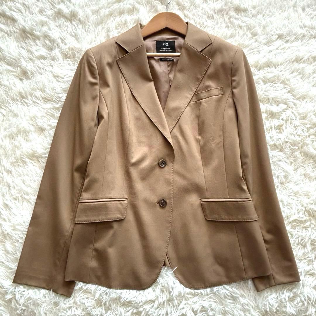 【極美品‼︎ 】23区 パンツスーツセットアップ 大きいサイズ19号相当 ベージュ