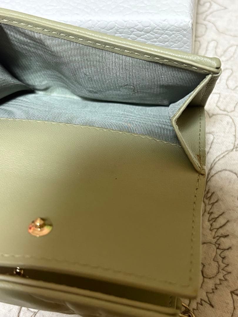 ChristianDior 三つ折り財布 グリーン 日本限定レディーデ