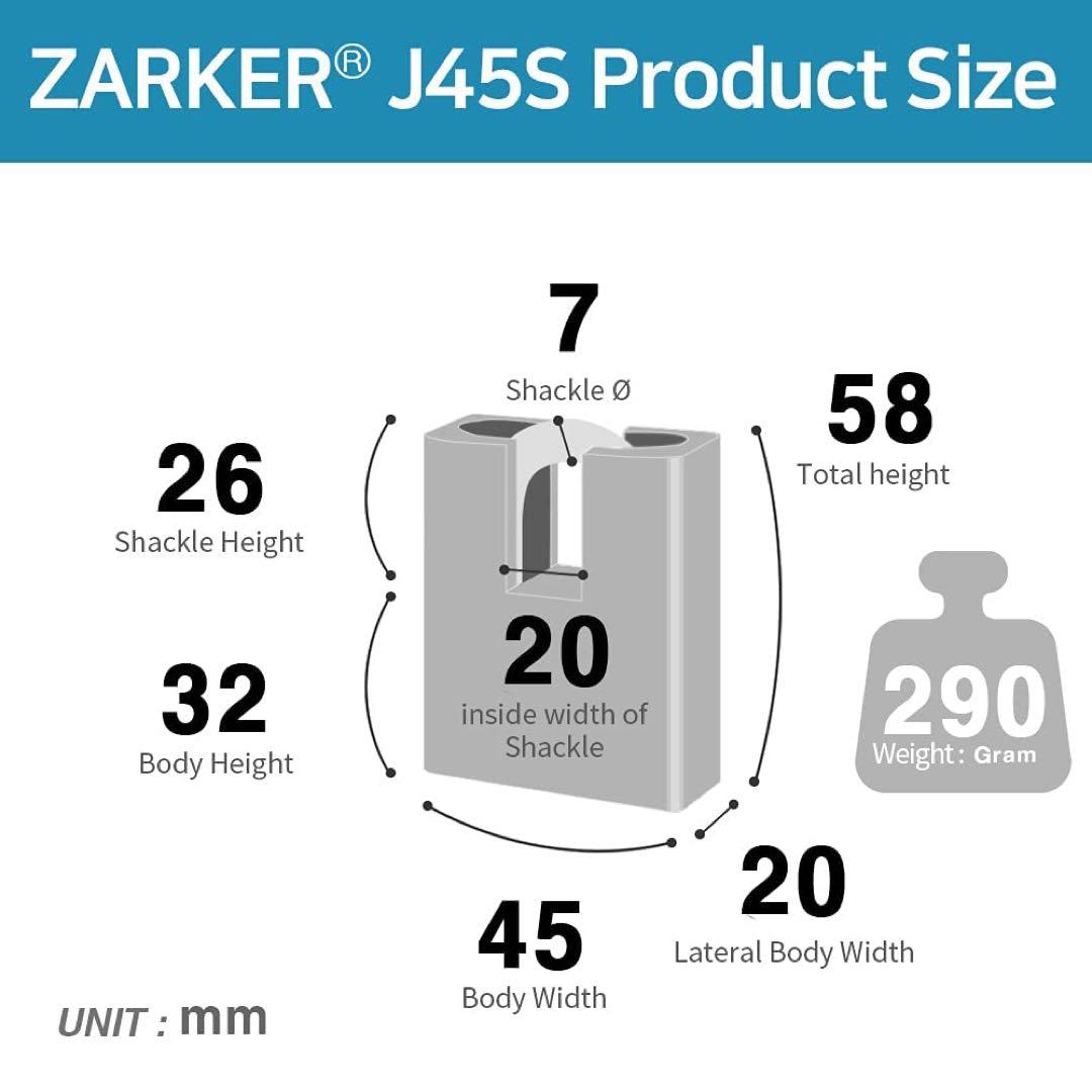 □南京錠 J45S keyed Alike Padlocks 4個セット