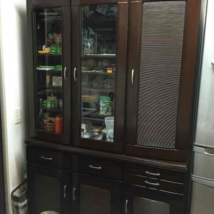 しっかり作り！美品ブラウン食器棚！