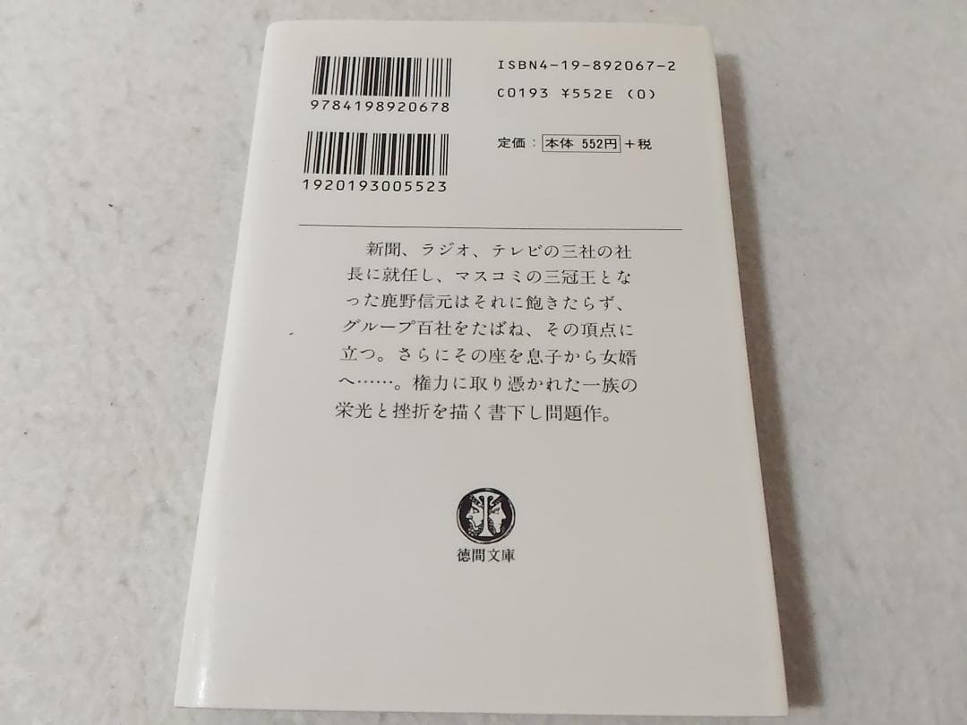 レア 閨閥 マスコミを支配しようとした男 本所次郎 徳間文庫 けいばつフジテレビ