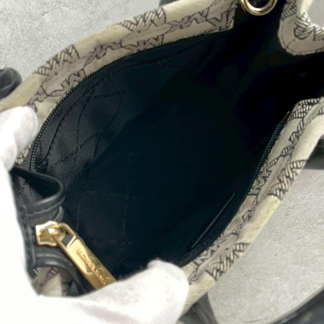 ✨美品✨マイケルコース　ミレラ　トートバッグ　2way MKシグネチャー　黒白