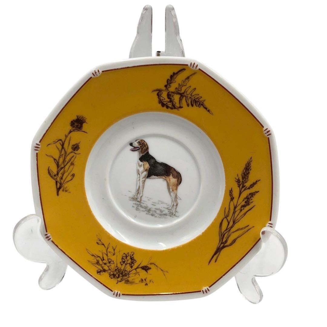 良品◎Hermès エルメス 犬柄 ソーサ― お皿 プレート 洋食器