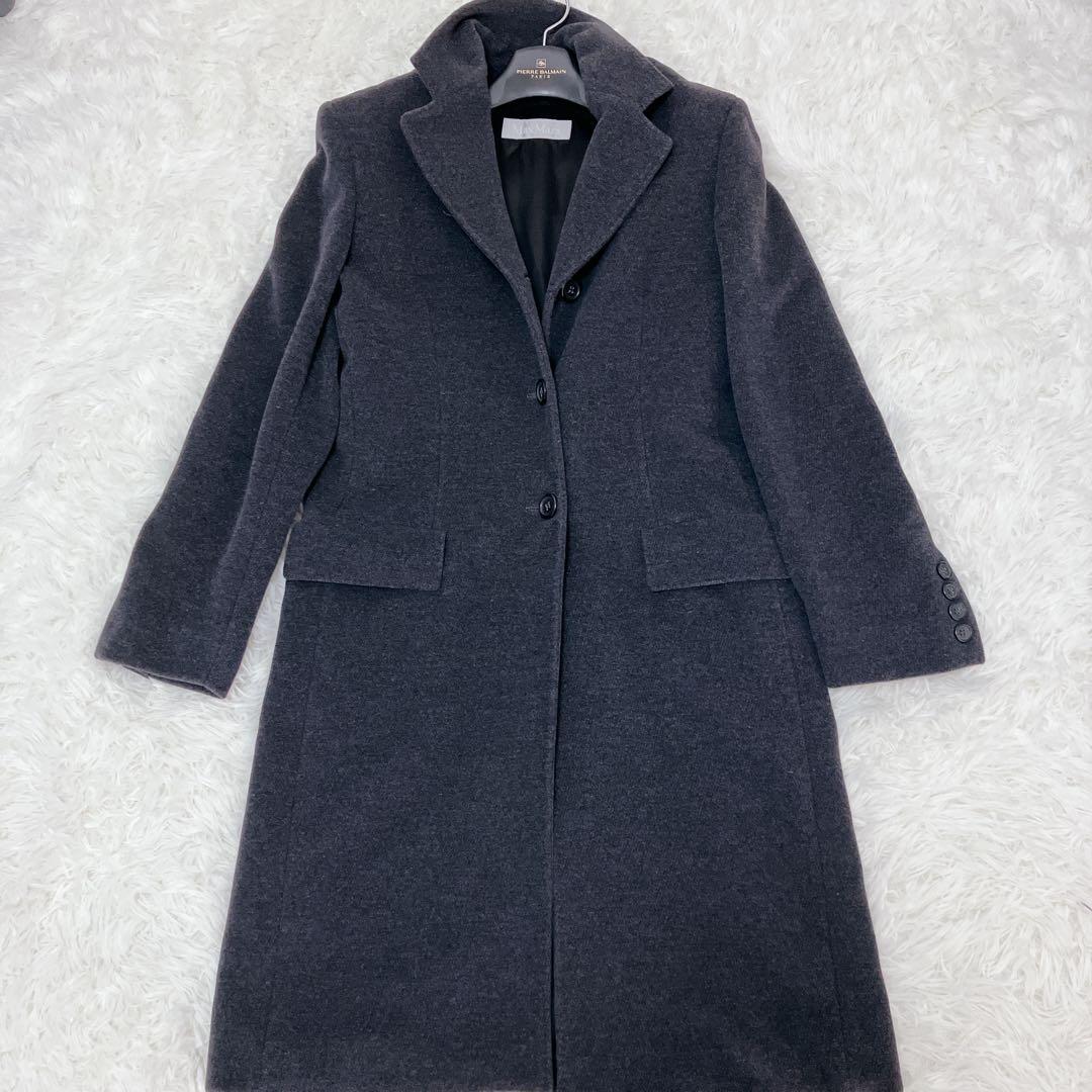 MAX MARA マックスマーラ　銀タグ　ヴァージンウールコート ロング
