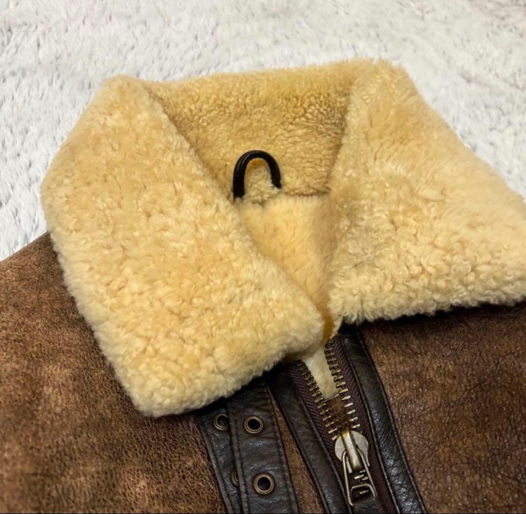 b-3 本革レザー ムートン フライトジャケット