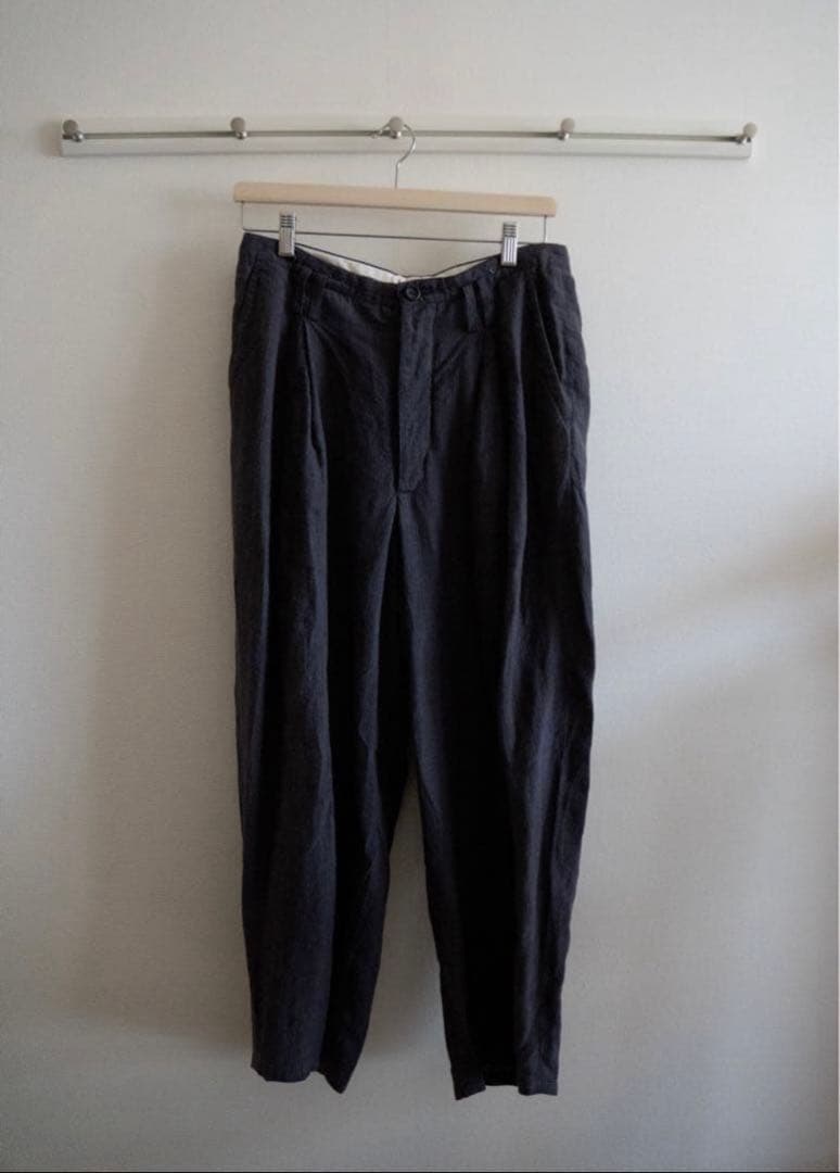 suzuki takayuki wide legged pants ストライプ