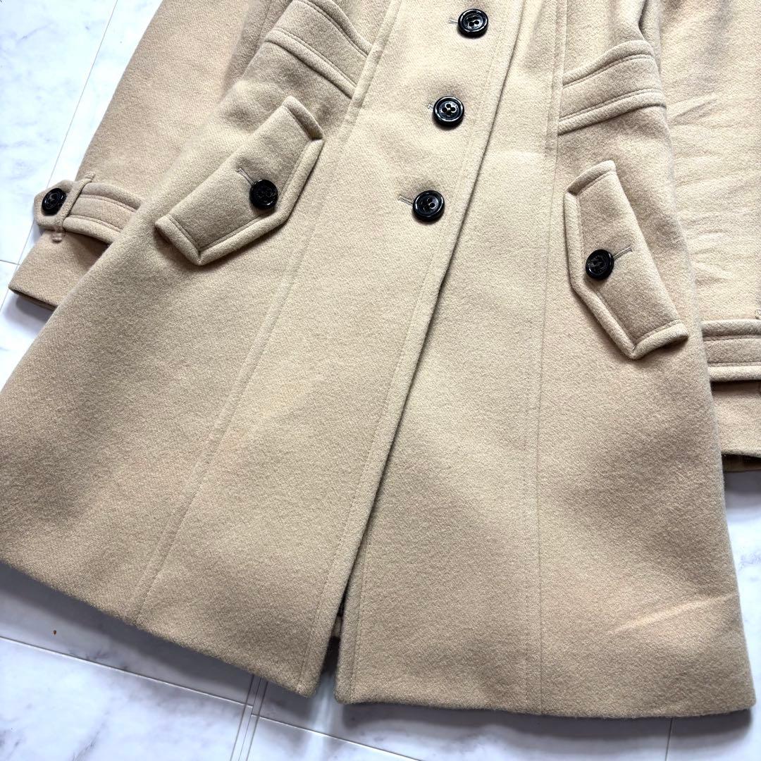美品✨バーバリーブルーレーベル ウールコート ノバチェック アンゴラ混 38