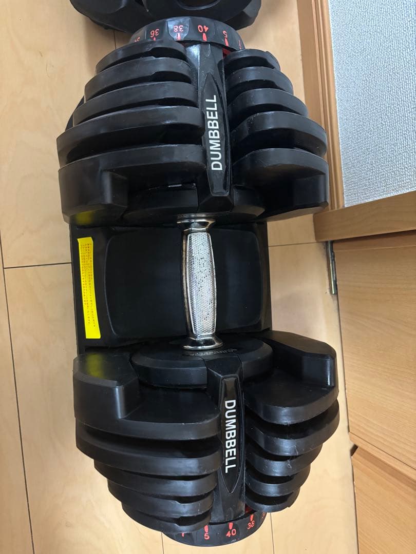可変式ダンベル 40kg 2個セット　ベンチ付き