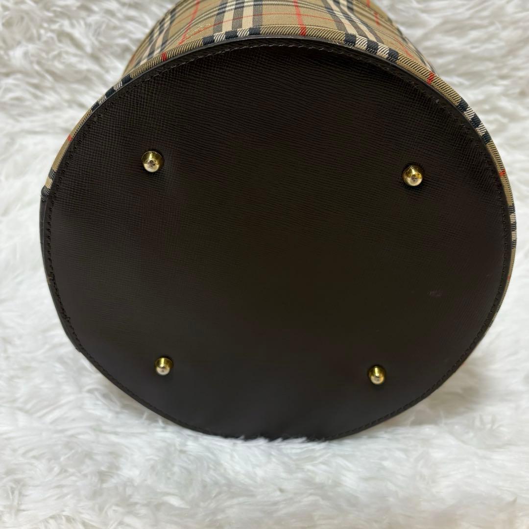 【レア】 バーバリーズ バニティバッグ ノバチェック ゴールド金具 PVC