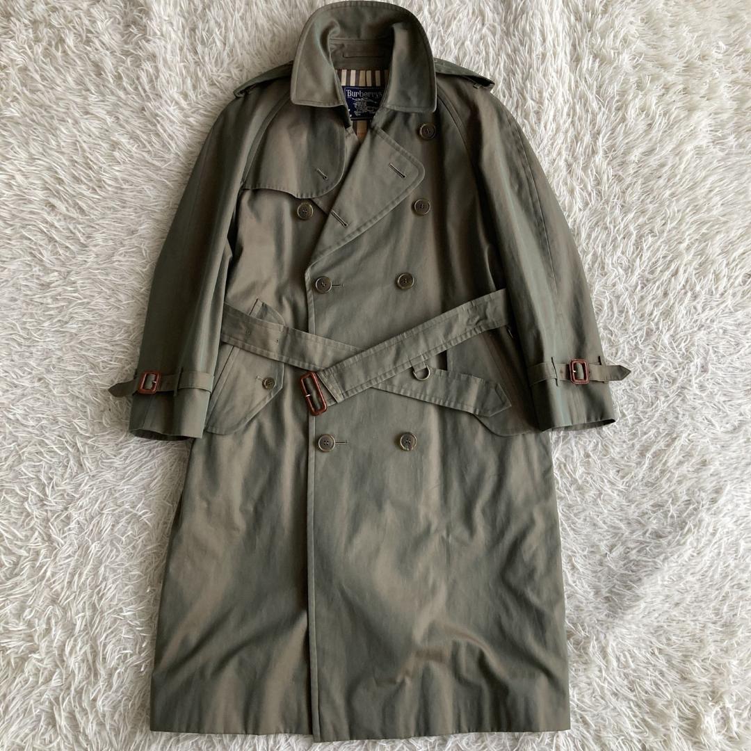 【超希少1980s】入手困難の超極美品　バーバリー　玉虫色ロングトレンチコート