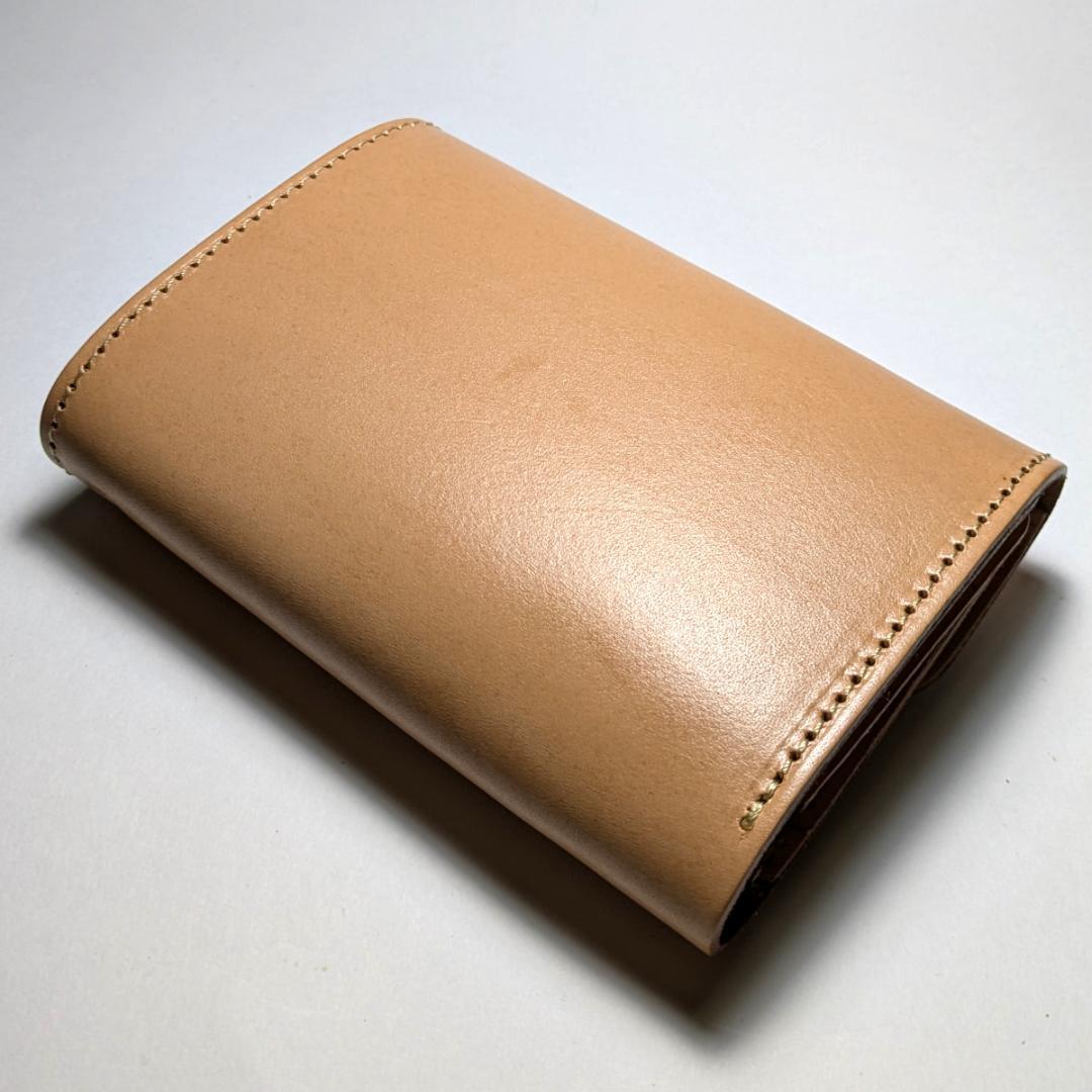 nbw1 新品 栃木レザー インディアンコンチョ付き財布 ヌメ革/ぬめ革/タン