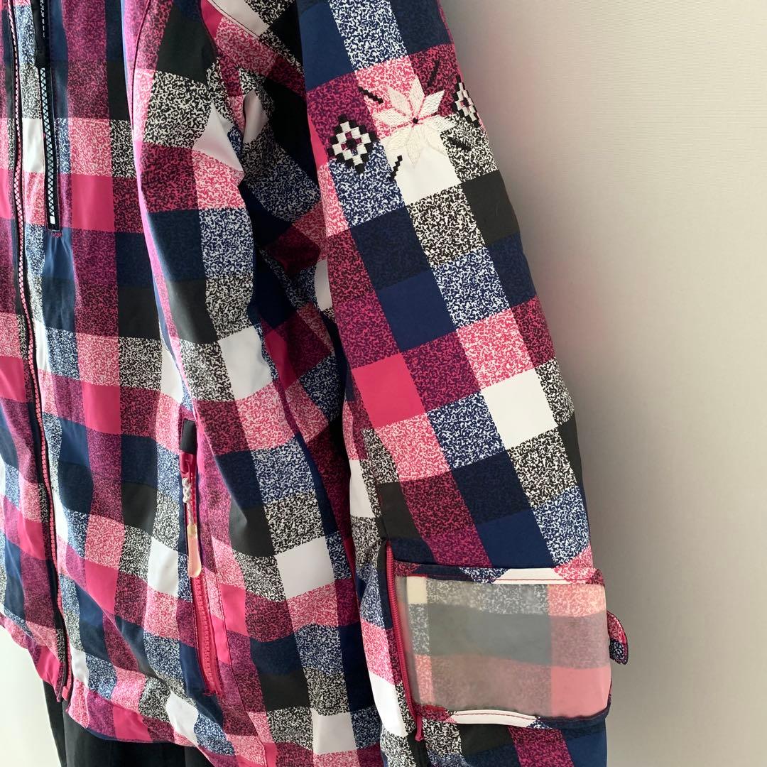 2点 デサント スキーウェア セット レディース スノボ ピンク 黒 L