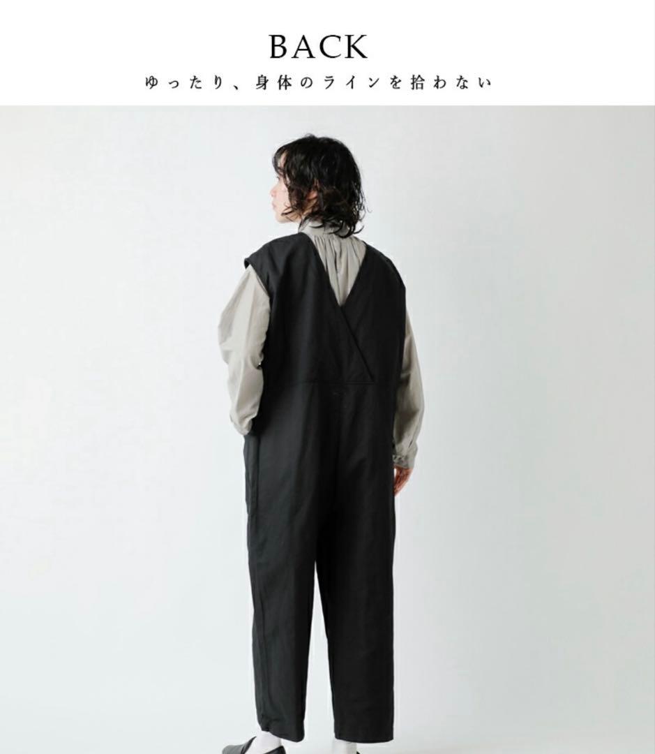 Gauze#(ガーゼ) ワークサロペット　BLACK