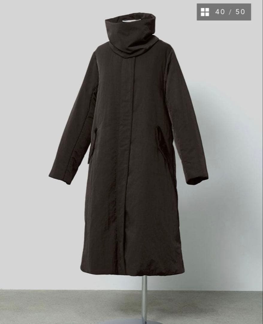 crewre クルーレ 2wayノーカラーパファーコート ブラウン　サイズ3