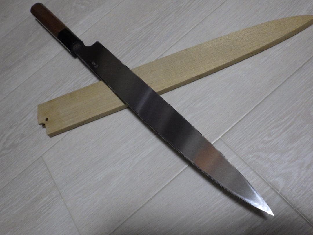 酔心INOX本焼き★柳刃刺身包丁尺寸★六角半丸水牛柄★鞘付属