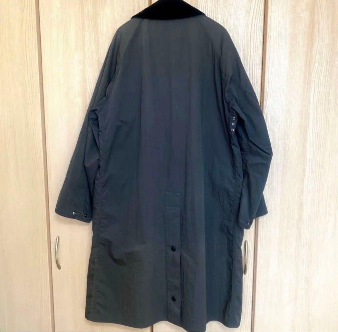 飴*様 Barbour ステンカラーコート ダークグレー