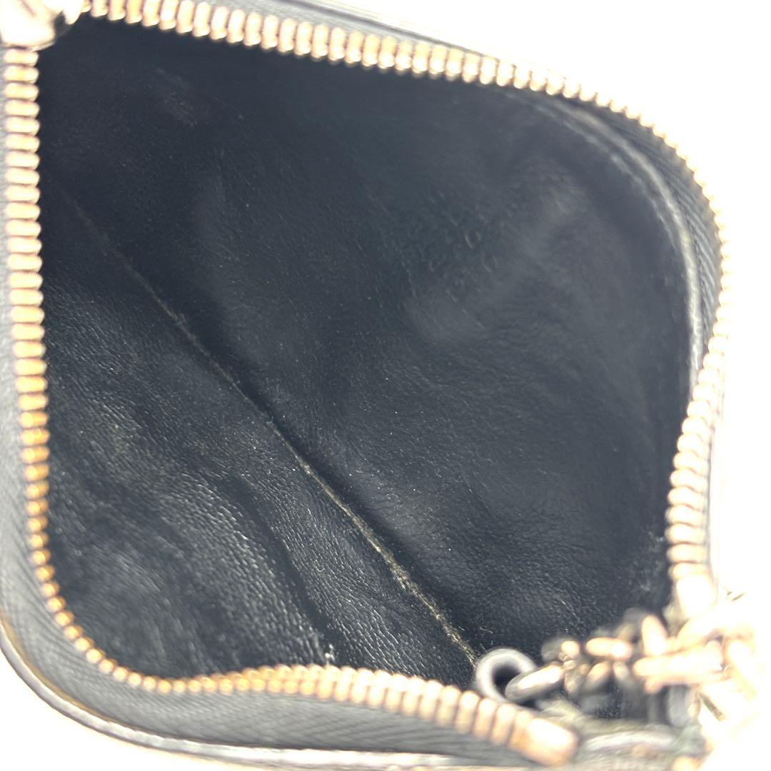 美品 グッチ カレイド ケース GGスプリーム 総柄 チャーム グレー 黒