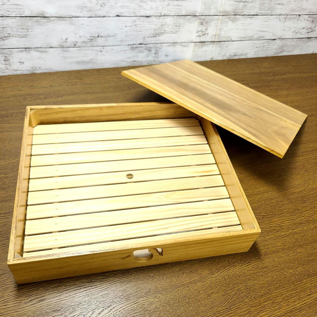 No2041【保冷剤付き】 寿司ネタケース、ネタ箱、目皿付き【手作り】