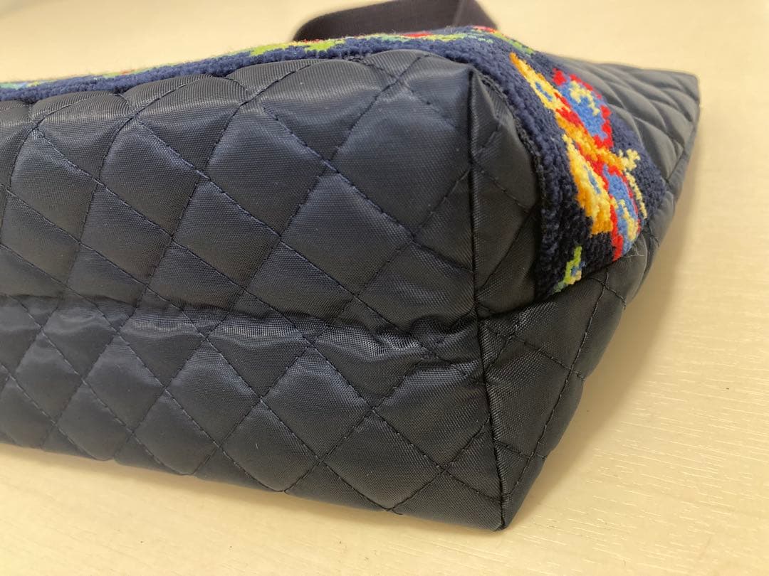 学校フェイラー　ハイジ　ネイビー刺繍トートバッグ　バッグインバッグ