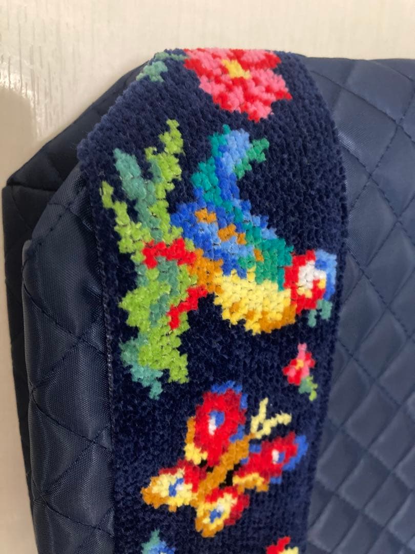 学校フェイラー　ハイジ　ネイビー刺繍トートバッグ　バッグインバッグ