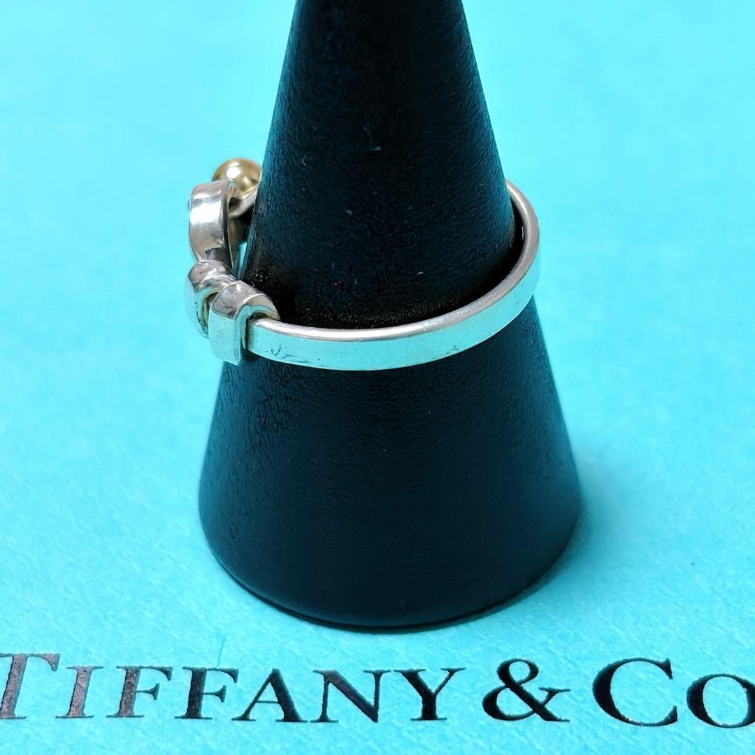 【美品】15号 Tiffanyティファニー ラブノット リング 925/750
