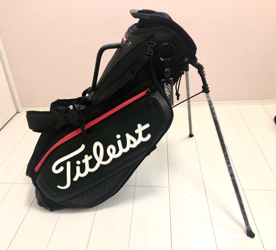 Titleist プレミアムスタンドキャディバッグ　タイトリストブラック／レッド