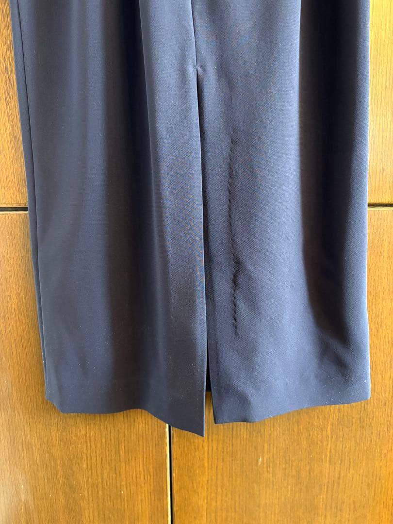 【未使用】マメクロゴウチ25AW レースカフスワンピース　ネイビー　1サイズ