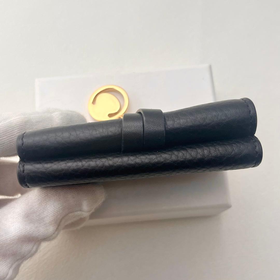 【美品】Chloé アルファベット ミニ財布 ブラック 箱付　0128-③