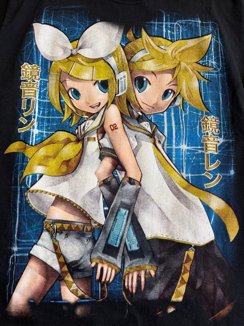 ヴィンテージ　鏡音リン・レン　メキシカンブート　アニメtシャツ