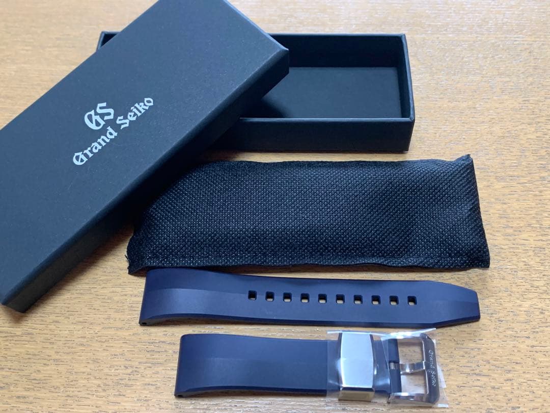 《新品未使用》グランドセイコー　純正ラバーベルト　ネイビー22㎜