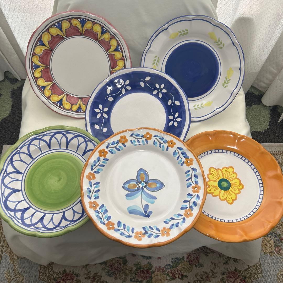 NUOVA VIETRI イタリア製　絵皿　パスタ皿　6枚