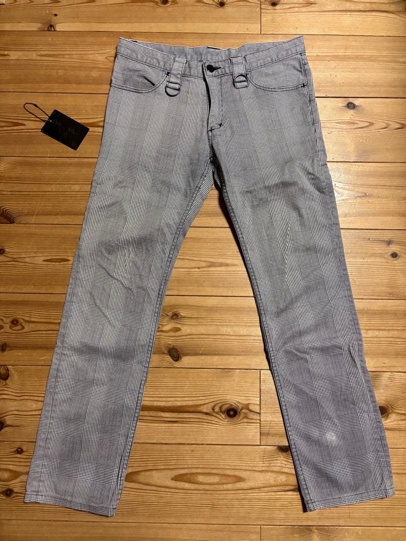 number (n)ine ナンバーナイン チェック パンツ スリム デニム 2