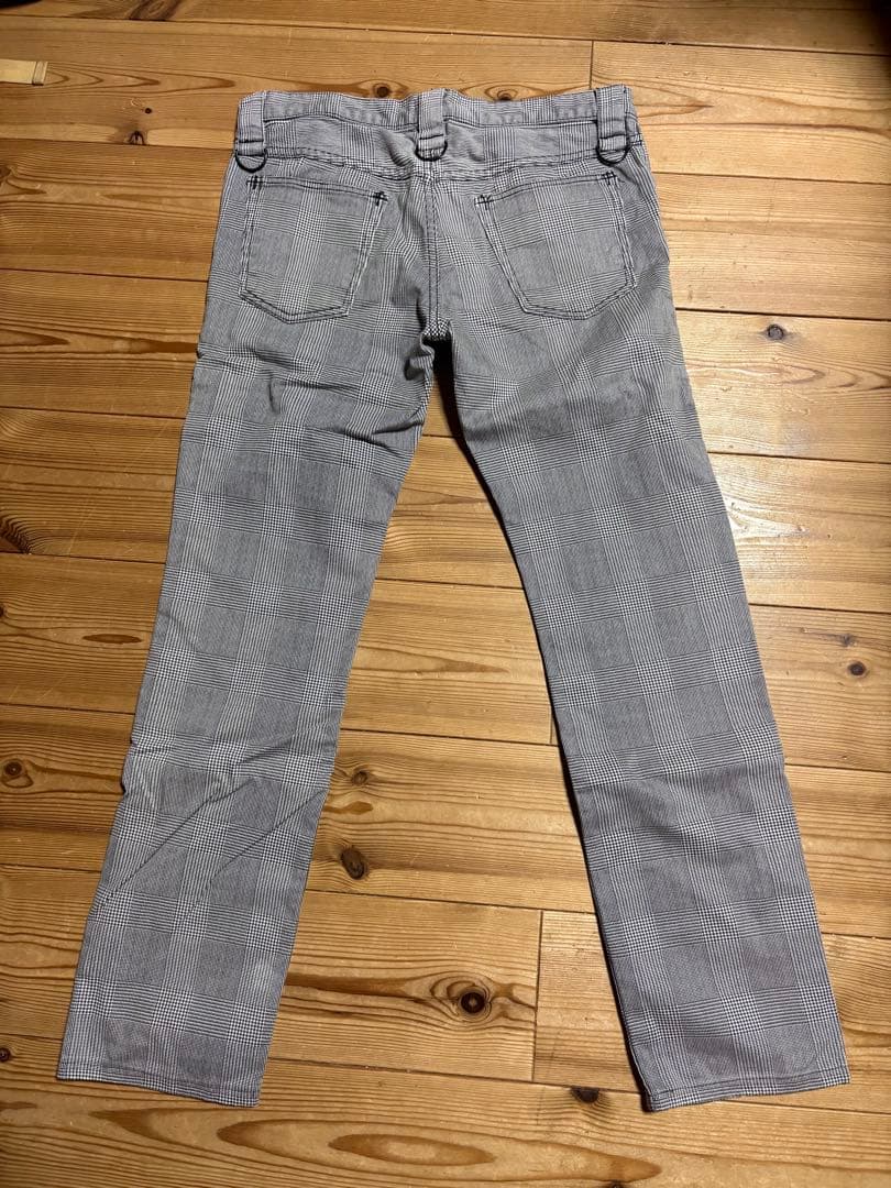 number (n)ine ナンバーナイン チェック パンツ スリム デニム 2