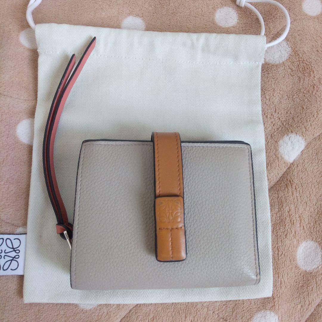 LOEWE 二つ折り財布 ベージュ/ブラウン
