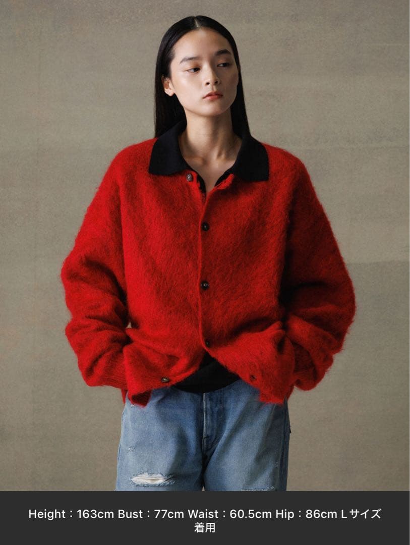 ADAM ET ROPÉ 赤 カーディガン Mサイズ