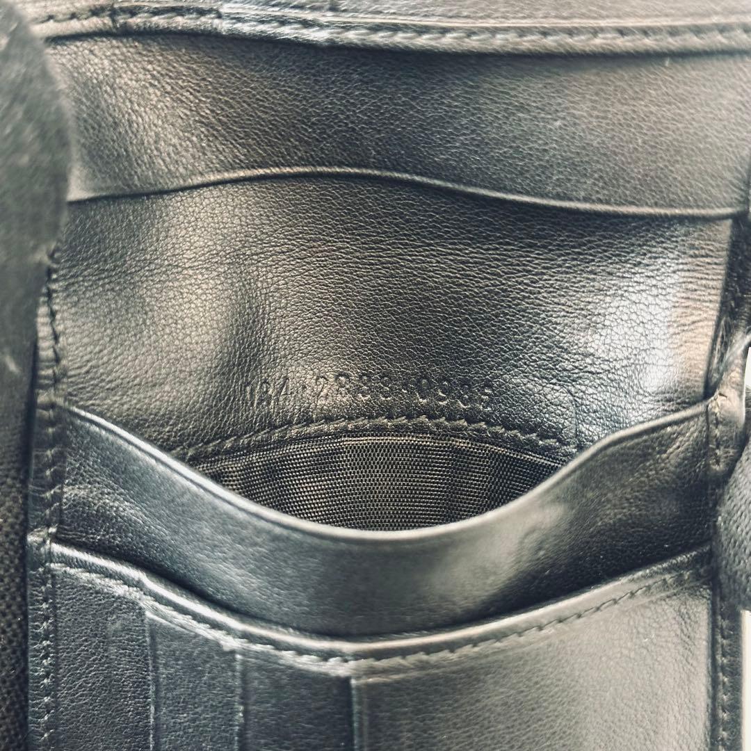 小物 GUCCI Logo plate leather bifold wallet