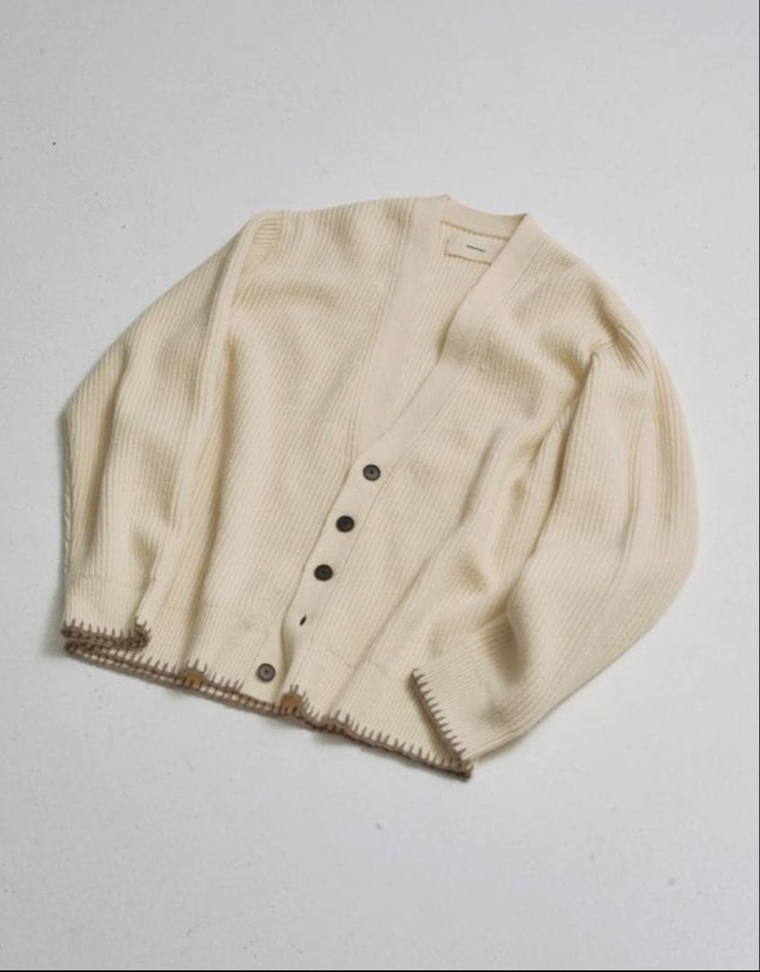 新品タグ付き　TODAYFUL rib knt cardigan アイボリー