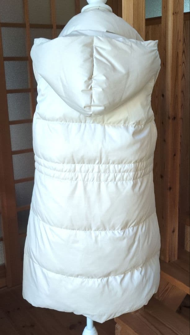 美品　ルーニィ♥ロングダウンベスト　ダウンパーカ　38 　アイボリー　エクリュ